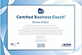Certificate of achievement for Certified Business Coach awarded to Henna Lekka by the Business Coaching Institute.