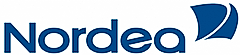 Logo of Nordea, featuring the word 'Nordea' in blue with a stylized sail graphic to the right.