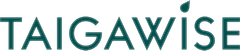 Logo of Taigawise, featuring stylized text in teal with a leaf accent, conveying a modern, eco-friendly brand.