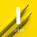 Two yellow pencils with sharpened tips on a yellow background, overlaid with the text 'I IDEAT'.