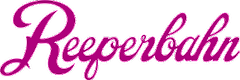 Logo of Reeperbahn in stylized pink script, featuring elegant lettering on a transparent background.