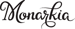 Logo of Monarkia in elegant cursive font on a transparent background.