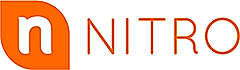 Logo of Nitro, featuring an orange letter 'n' and the word 'NITRO' in a modern font.