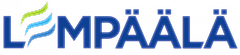 Logo of Lempäälä featuring stylized blue text and green wave elements.
