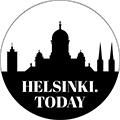 Logo featuring the words 'HELSINKI. TODAY' in bold stylized text on a black background.