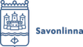Logo of Savonlinna featuring a castle design and the name 'Savonlinna' in blue lettering.