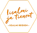 Logo of Iisalmi Region featuring the text "Iisalmi ja tienoot" in a hexagonal shape.