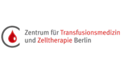 Logo for Zentrum für Transfusionsmedizin und Zelltherapie Berlin with red emblem and text