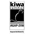 Kiwa Certified AQAP-2110 certification logo with seal graphic