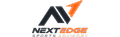 NextEdge Advisory logo with stylized arrow and text on a black background
