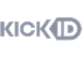 KICK ID logo with stylized gray and blue lettering