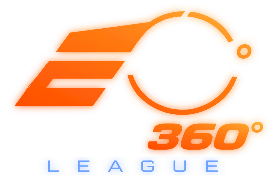 Orange logo with large stylized lettering and blue icon accents