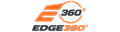 Edge360 logo with orange stylized emblem and dark blue text on a black background