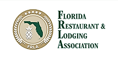 Florida Restaurant & Lodging Association logo with state outline and pineapple emblem